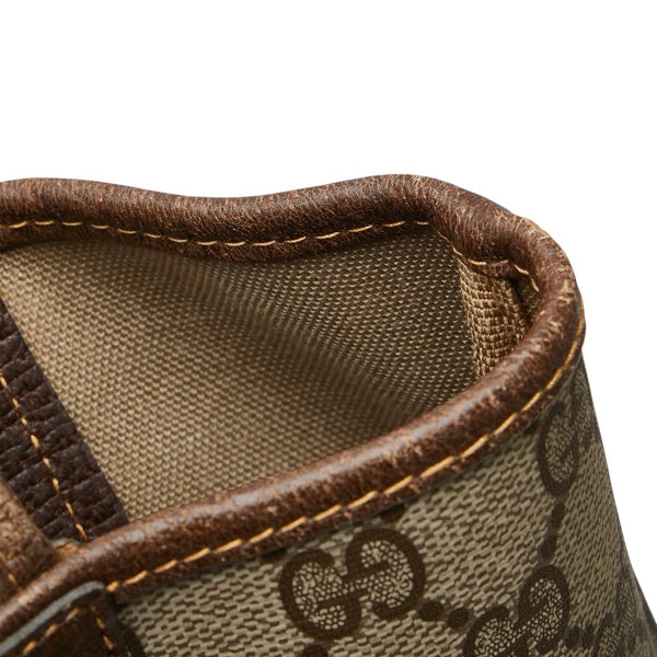 グッチ GGスプリーム トートバッグ 002 983 0054 ベージュ ブラウン PVC レザー レディース GUCCI 【中古】