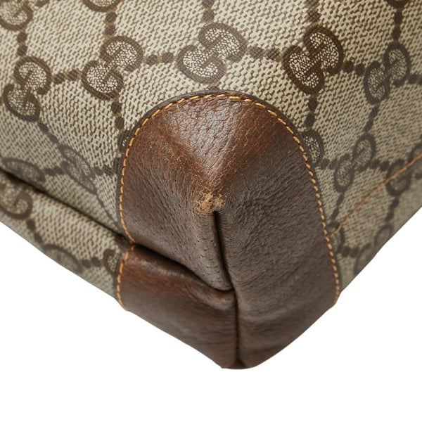 グッチ GGスプリーム トートバッグ 002 983 0054 ベージュ ブラウン PVC レザー レディース GUCCI 【中古】