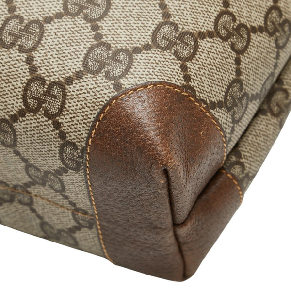 グッチ GGスプリーム トートバッグ 002 983 0054 ベージュ ブラウン PVC レザー レディース GUCCI 【中古】