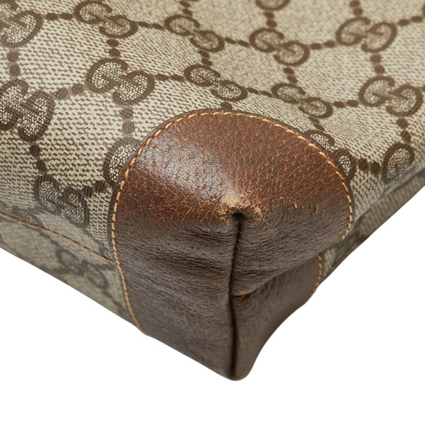 グッチ GGスプリーム トートバッグ 002 983 0054 ベージュ ブラウン PVC レザー レディース GUCCI 【中古】