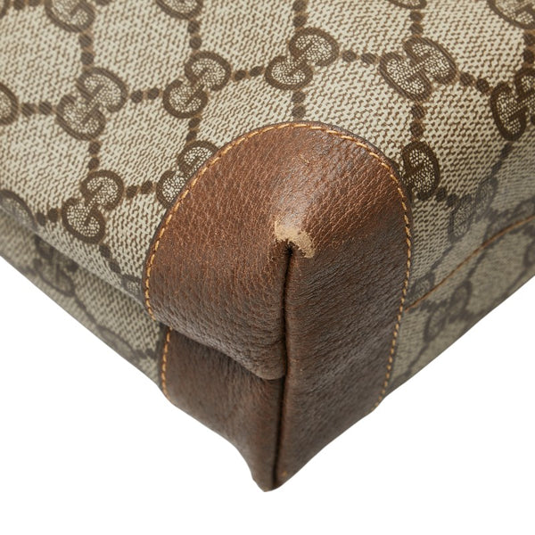 グッチ GGスプリーム トートバッグ 002 983 0054 ベージュ ブラウン PVC レザー レディース GUCCI 【中古】