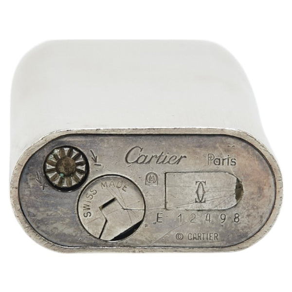 カルティエ オーバル ガスライター シルバー メタル レディース CARTIER 【中古】
