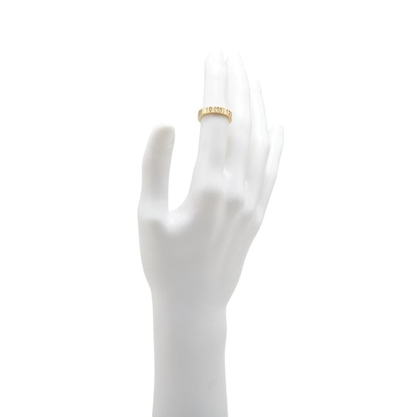 マルタンマルジェラ ナンバリングロゴ リング 指輪 ゴールド SV925 シルバー レディース MARTIN MARGIELA 【中古】