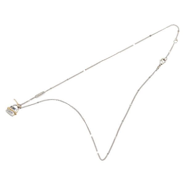 クロエ パディントン カデナ モチーフ ネックレス シルバー ゴールド メタル メッキ レディース Chloe 【中古】
