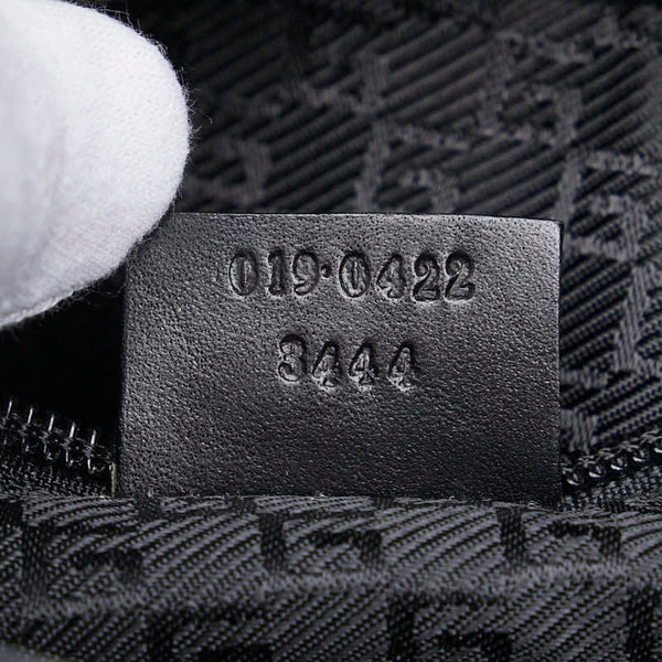 グッチ ワンショルダーバッグ 019 0422 3444 ブラック キャンバス レザー レディース GUCCI 【中古】