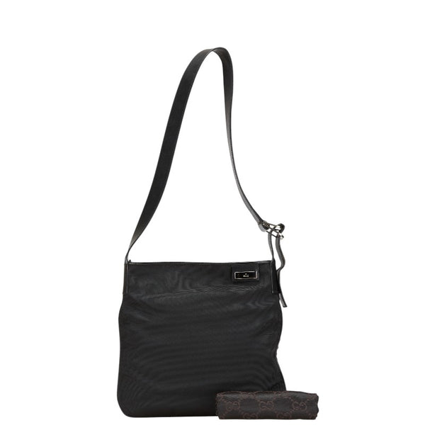 グッチ ワンショルダーバッグ 019 0422 3444 ブラック キャンバス レザー レディース GUCCI 【中古】