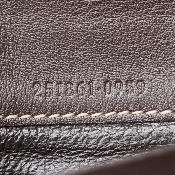 グッチ GGキャンバス ラブリーハート 長財布 251861 ベージュ ブラウン キャンバス レザー レディース GUCCI 【中古】
