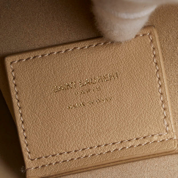サンローラン トイショッピング ハンドバッグ ショルダーバッグ 2WAY ベージュ レザー レディース SAINT LAURENT 【中古】