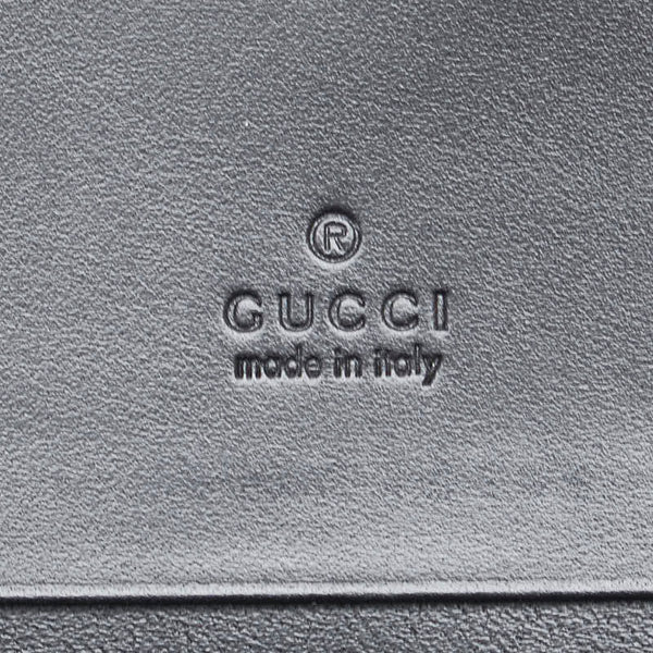 グッチ グッチシマ カードケース パスケース 251727 ブラック レザー メンズ GUCCI 【中古】