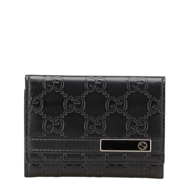 グッチ グッチシマ カードケース パスケース 251727 ブラック レザー メンズ GUCCI 【中古】