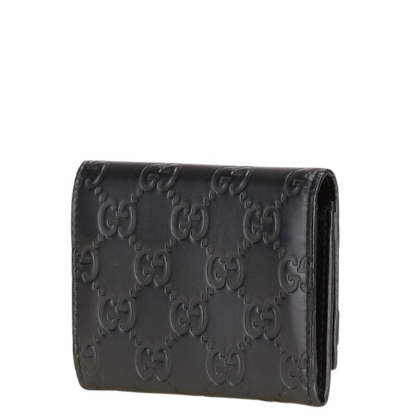 グッチ グッチシマ カードケース パスケース 251727 ブラック レザー メンズ GUCCI 【中古】