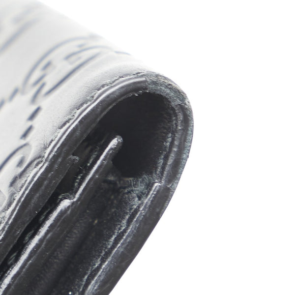 グッチ グッチシマ カードケース パスケース 251727 ブラック レザー メンズ GUCCI 【中古】