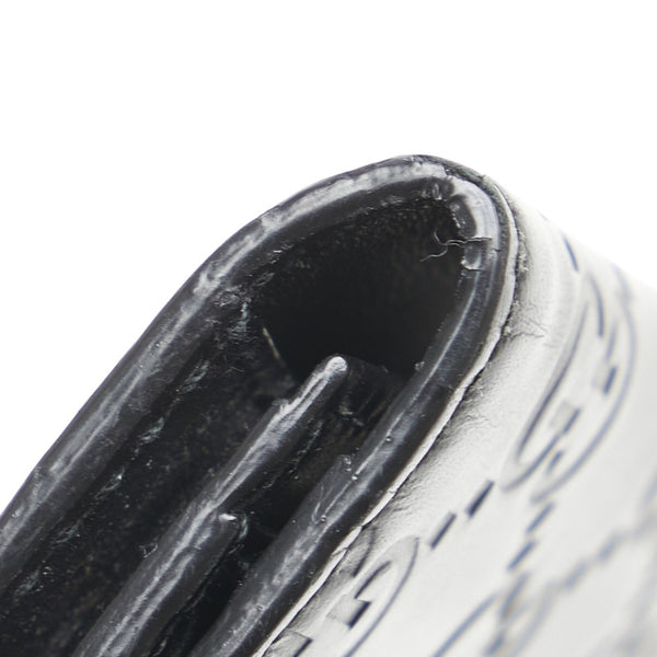 グッチ グッチシマ カードケース パスケース 251727 ブラック レザー メンズ GUCCI 【中古】