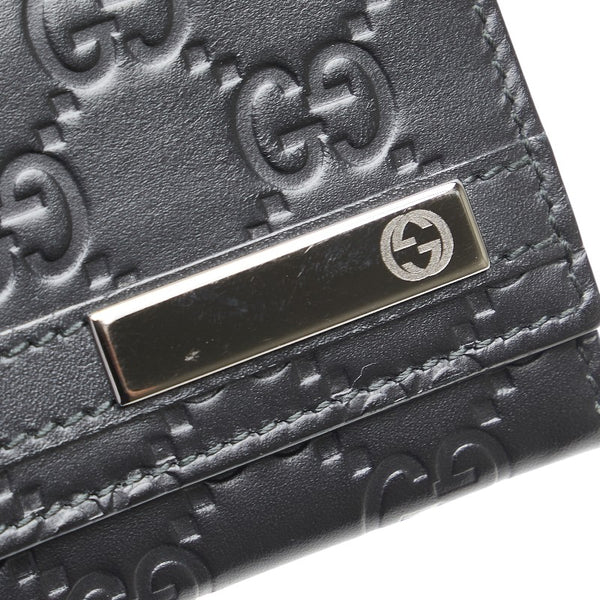 グッチ グッチシマ カードケース パスケース 251727 ブラック レザー メンズ GUCCI 【中古】