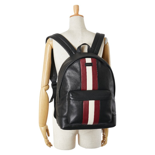 バリー トレインスポッティング リュック バックパック ブラック レッド ホワイト レザー メンズ BALLY 【中古】