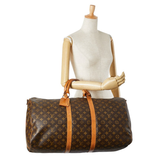 ルイ ヴィトン モノグラム キーポル バンドリエール 55 ボストンバッグ M41414 ブラウン PVC レザー レディース LOUIS VUITTON 【中古】