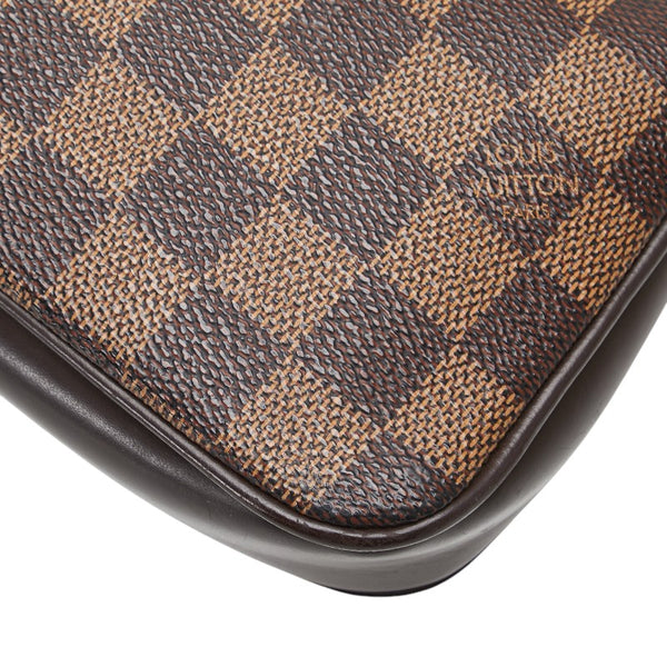 ルイ ヴィトン ダミエ ナヴォナ アクセサリーポーチ ハンドバッグ N51983 ブラウン PVC レザー レディース LOUIS VUITTON 【中古】