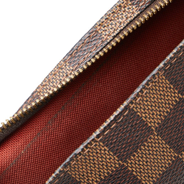 ルイ ヴィトン ダミエ ナヴォナ アクセサリーポーチ ハンドバッグ N51983 ブラウン PVC レザー レディース LOUIS VUITTON 【中古】