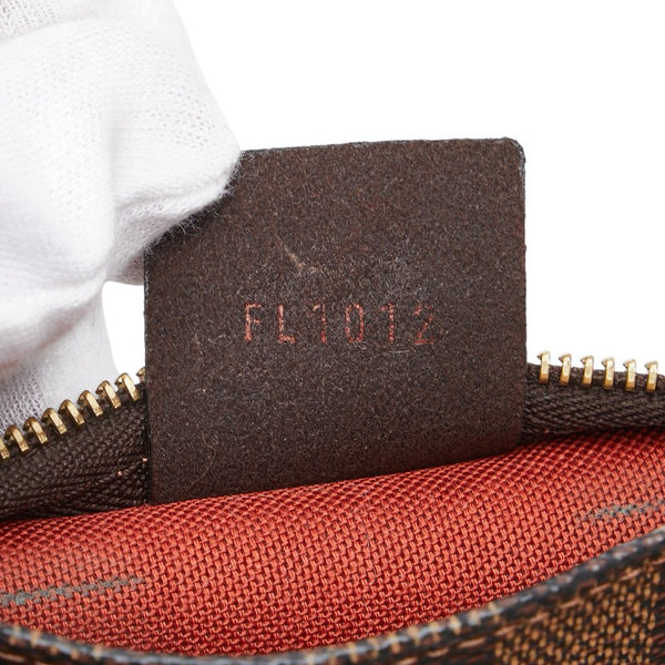 ルイ ヴィトン ダミエ ナヴォナ アクセサリーポーチ ハンドバッグ N51983 ブラウン PVC レザー レディース LOUIS VUITTON 【中古】