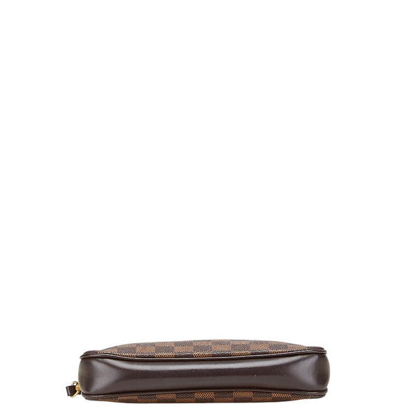 ルイ ヴィトン ダミエ ナヴォナ アクセサリーポーチ ハンドバッグ N51983 ブラウン PVC レザー レディース LOUIS VUITTON 【中古】