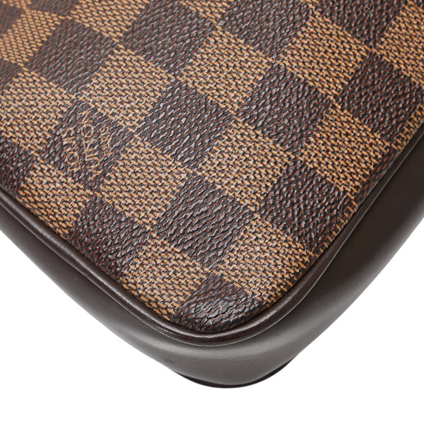 ルイ ヴィトン ダミエ ナヴォナ アクセサリーポーチ ハンドバッグ N51983 ブラウン PVC レザー レディース LOUIS VUITTON 【中古】