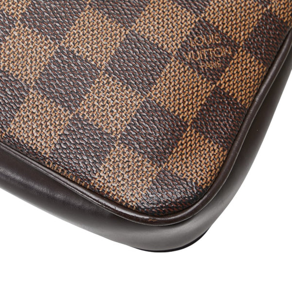 ルイ ヴィトン ダミエ ナヴォナ アクセサリーポーチ ハンドバッグ N51983 ブラウン PVC レザー レディース LOUIS VUITTON 【中古】
