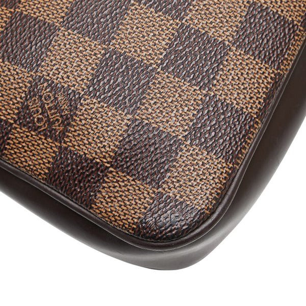 ルイ ヴィトン ダミエ ナヴォナ アクセサリーポーチ ハンドバッグ N51983 ブラウン PVC レザー レディース LOUIS VUITTON 【中古】