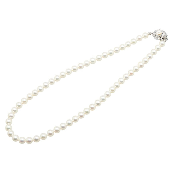 パール ネックレス シルバー メタル レディース 【中古】