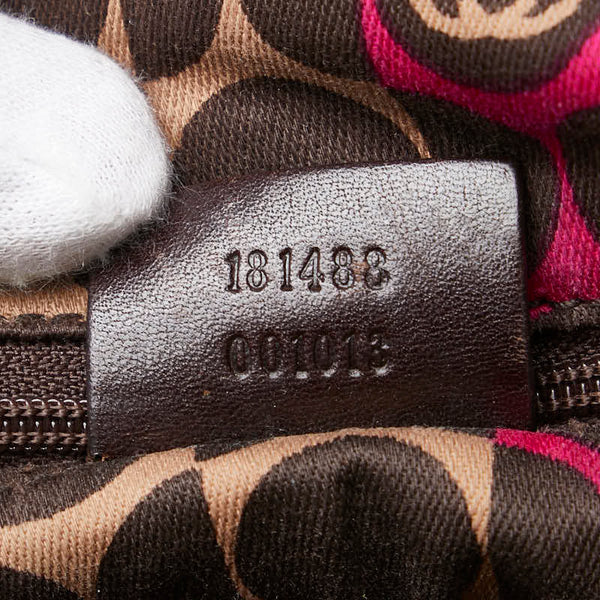 グッチ ハンドバッグ ボストンバッグ 181488 ブラウン レザー レディース GUCCI 【中古】