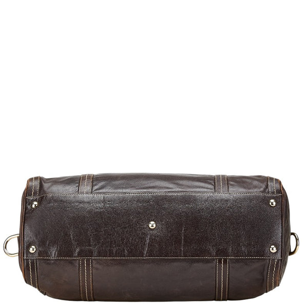 グッチ ハンドバッグ ボストンバッグ 181488 ブラウン レザー レディース GUCCI 【中古】