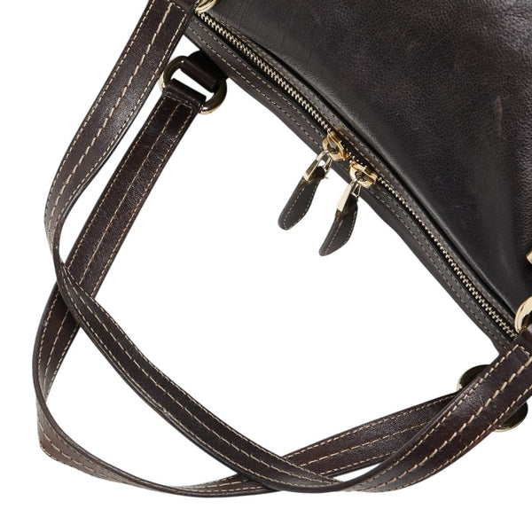グッチ ハンドバッグ ボストンバッグ 181488 ブラウン レザー レディース GUCCI 【中古】