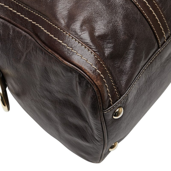 グッチ ハンドバッグ ボストンバッグ 181488 ブラウン レザー レディース GUCCI 【中古】