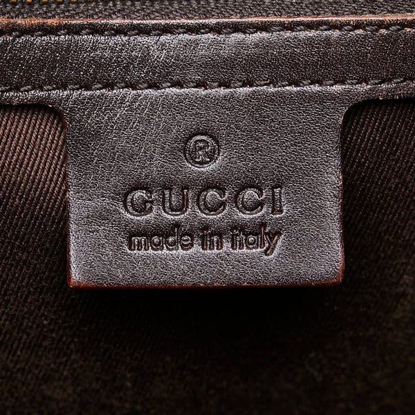 グッチ GGキャンバス トートバッグ 106251 ベージュ ブラウン キャンバス レザー レディース GUCCI 【中古】