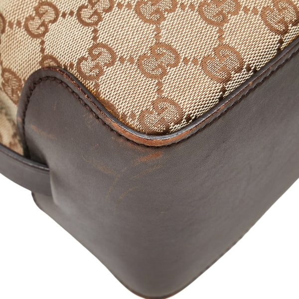 グッチ GGキャンバス トートバッグ 106251 ベージュ ブラウン キャンバス レザー レディース GUCCI 【中古】