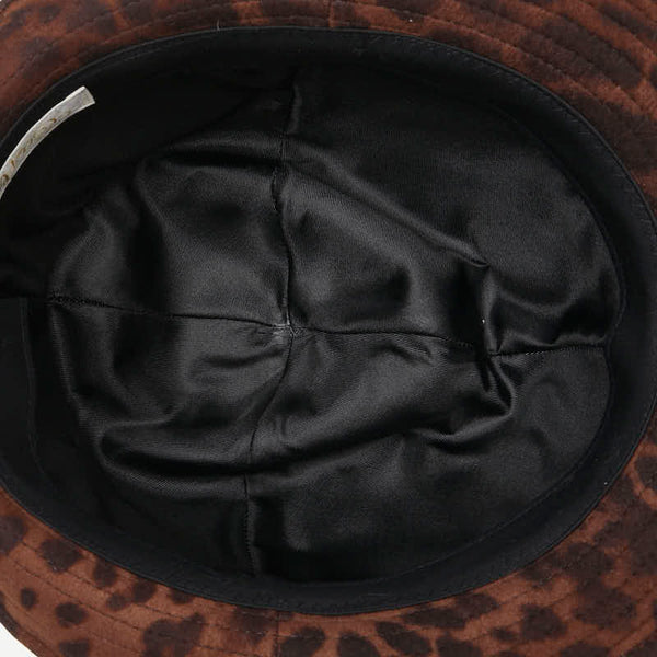 カシラ レオパード ヒョウ柄 帽子 ハット ブラウン ポリエステル レディース CA4LA 【中古】