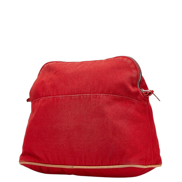 エルメス ボリードポーチGM ポーチ クラッチバッグ レッド コットン レザー レディース HERMES 【中古】