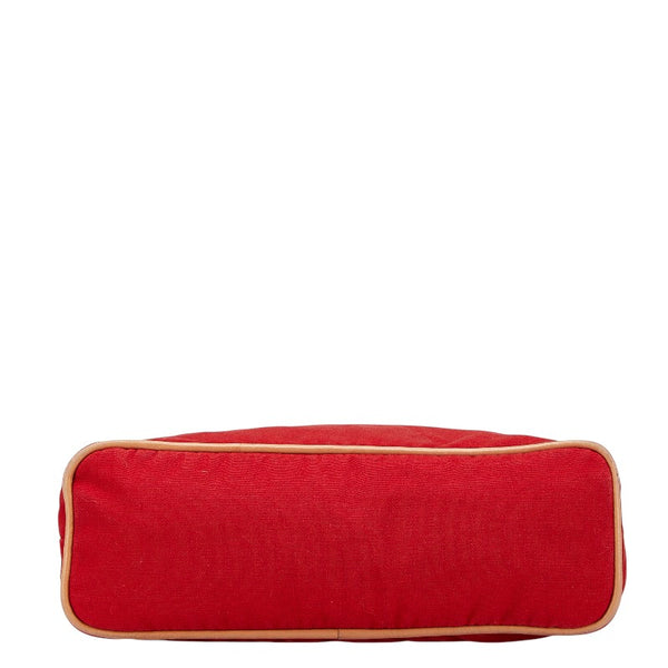 エルメス ボリードポーチGM ポーチ クラッチバッグ レッド コットン レザー レディース HERMES 【中古】