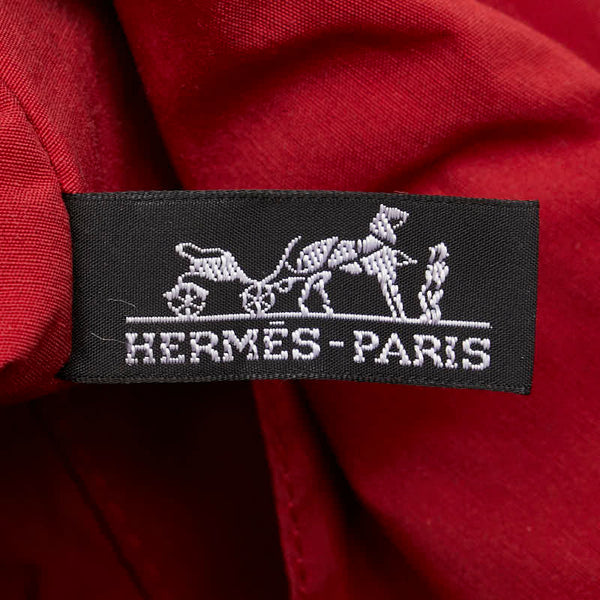 エルメス ボリードポーチGM ポーチ クラッチバッグ レッド コットン レザー レディース HERMES 【中古】