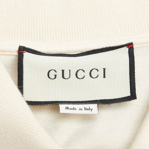 グッチ ボーダー スター ポロシャツ ラガーシャツ 長袖 サイズ：S 573262 ベージュ マルチカラー コットン メンズ GUCCI 【中古】