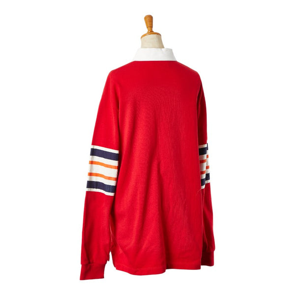 グッチ ボーダー ポロシャツ ラガーシャツ 長袖 サイズ：S 653379 レッド マルチカラー コットン メンズ GUCCI 【中古】