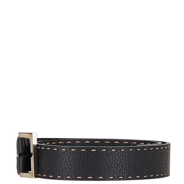 フェンディ セレリア ベルト 95/38 ブラック レザー メンズ FENDI 【中古】