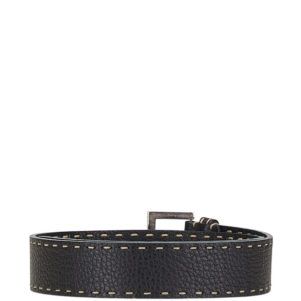 フェンディ セレリア ベルト 95/38 ブラック レザー メンズ FENDI 【中古】