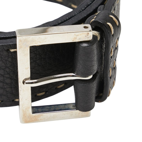 フェンディ セレリア ベルト 95/38 ブラック レザー メンズ FENDI 【中古】
