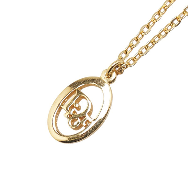 ディオール CDロゴ ネックレス ゴールド メッキ レディース Dior 【中古】