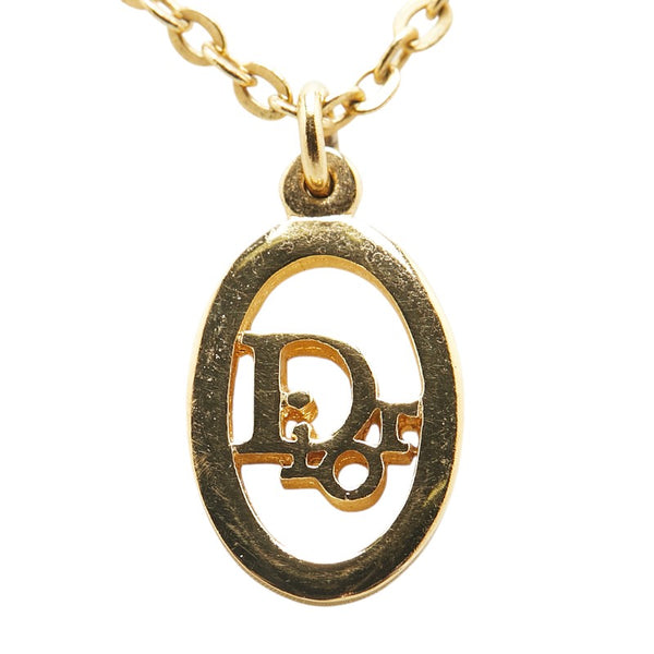 ディオール CDロゴ ネックレス ゴールド メッキ レディース Dior 【中古】