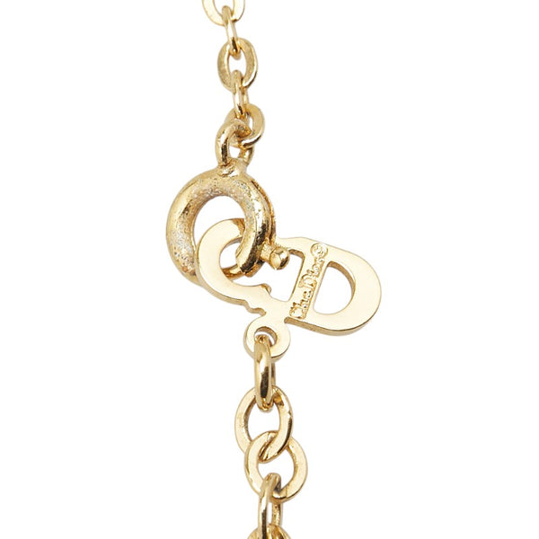 ディオール CDロゴ ネックレス ゴールド メッキ レディース Dior 【中古】