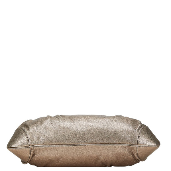 サルヴァトーレフェラガモ ガンチーニ ハンドバッグ ゴールド レザー レディース Salvatore Ferragamo 【中古】