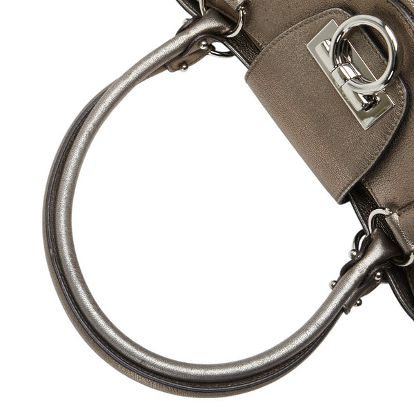 サルヴァトーレフェラガモ ガンチーニ ハンドバッグ ゴールド レザー レディース Salvatore Ferragamo 【中古】