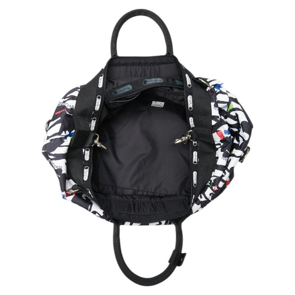 レスポートサック 総柄 ボストンバッグ ショルダーバッグ 2WAY ホワイト マルチカラー ナイロン レディース LeSportsac 【中古】