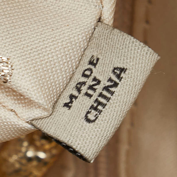 ケイトスペード スパンコール チェーン ハンドバッグ ベージュ ゴールド 麻・リネン レザー レディース Kate Spade 【中古】